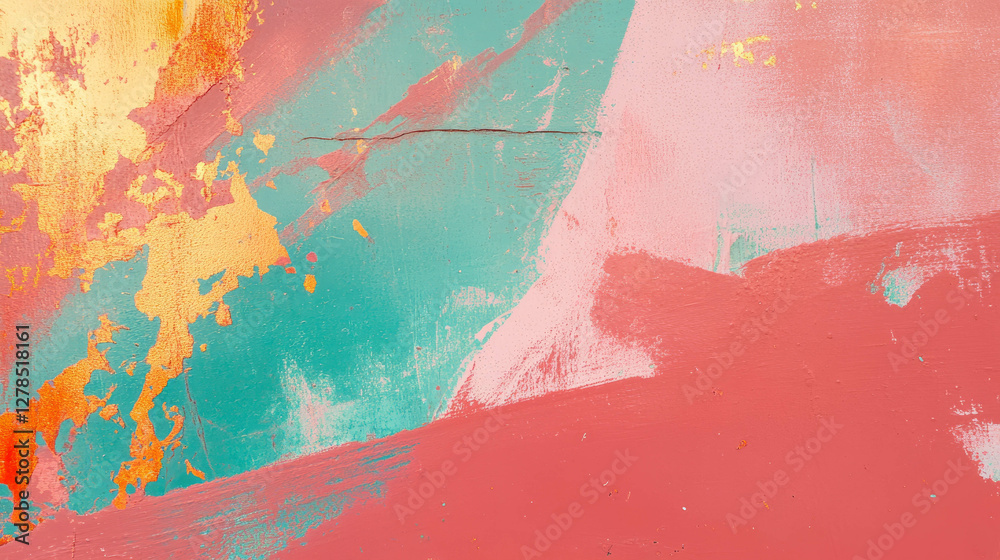 Poster abstract texture of weathered metal with rust and colorful paint for artistic design