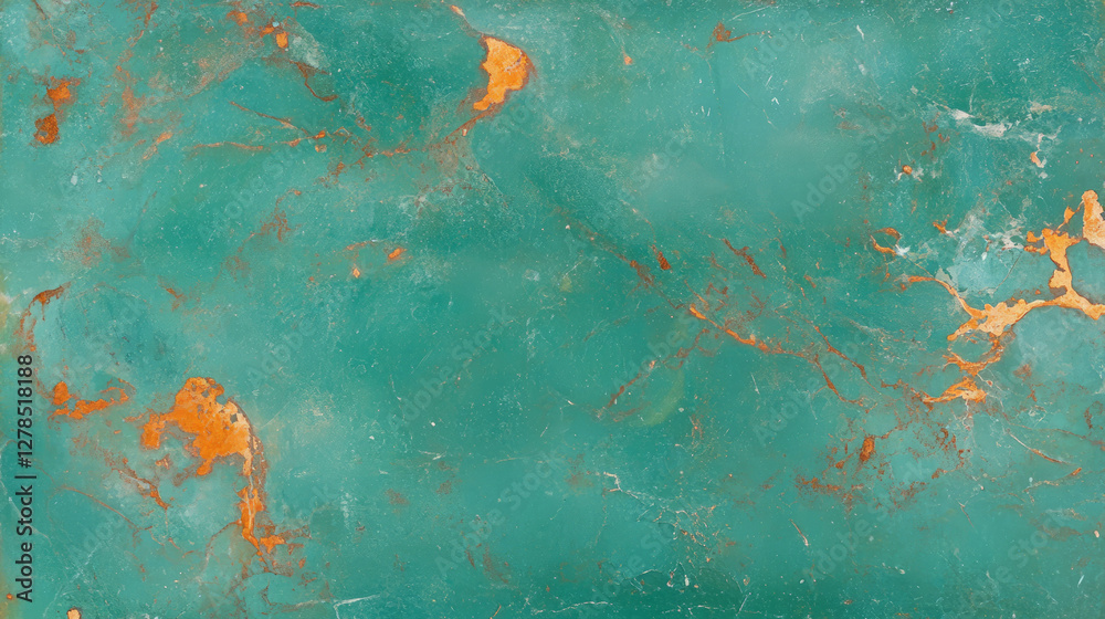 Aufkleber rustic weathered metal texture with turquoise and rust for industrial design