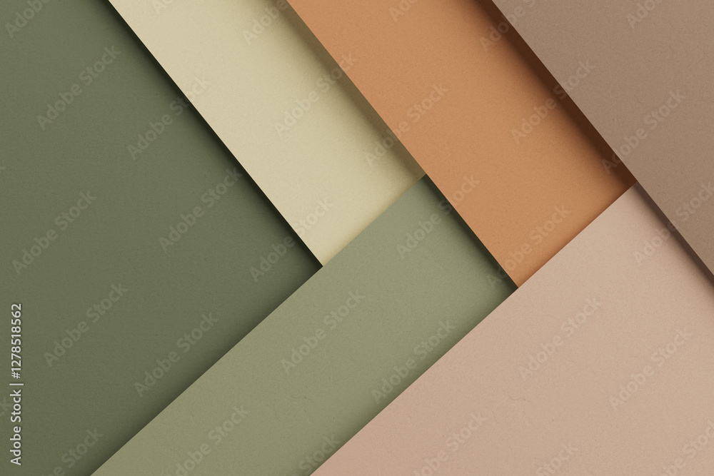 Leinwandbilder Stack of Colour Paper or Fabric Texture Diagonal Abstract Presentation Background for Banner or Your Design. 3d Rendering