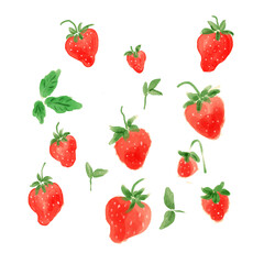 set of strawberries