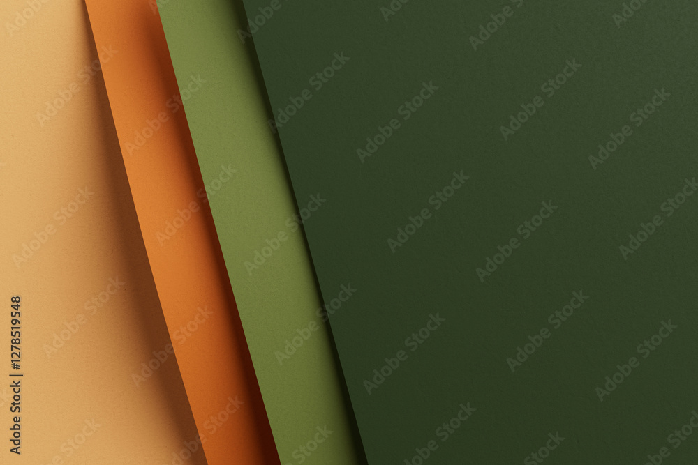 Leinwandbilder Stack of Colour Paper or Fabric Texture Diagonal Abstract Presentation Background for Banner or Your Design. 3d Rendering