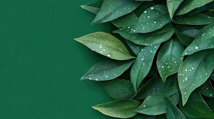 Fototapeta premium A green leafy background with a bunch of leaves on it