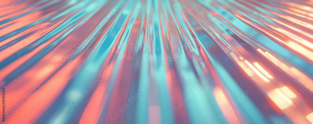 Aufkleber vibrant abstract texture of sharp horizontal ribs on metallic surface