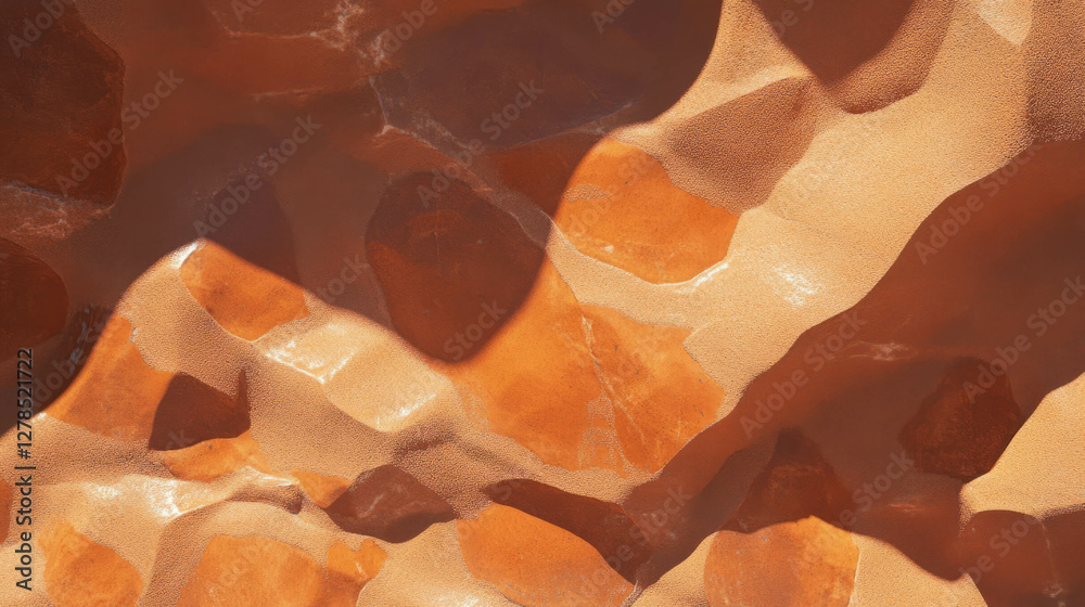 Aufkleber smooth brown clay wall texture with subtle shading for design projects