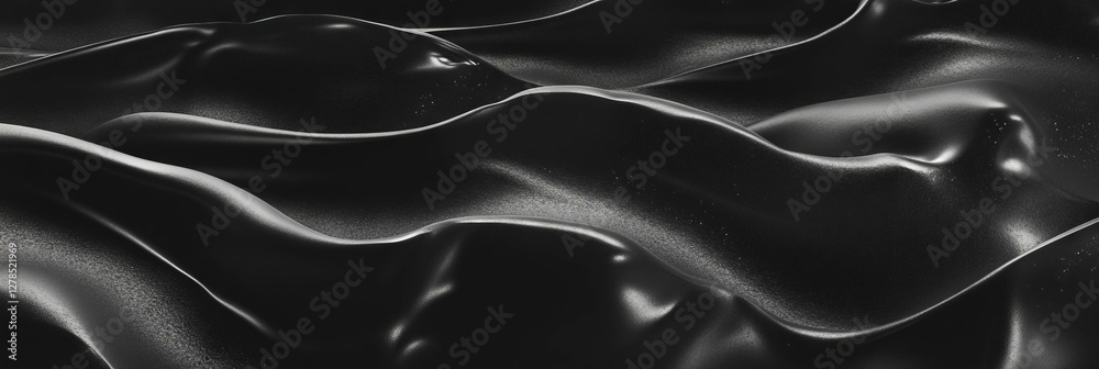 Aufkleber Smooth dark plaster texture with subtle waves for modern design and background concepts