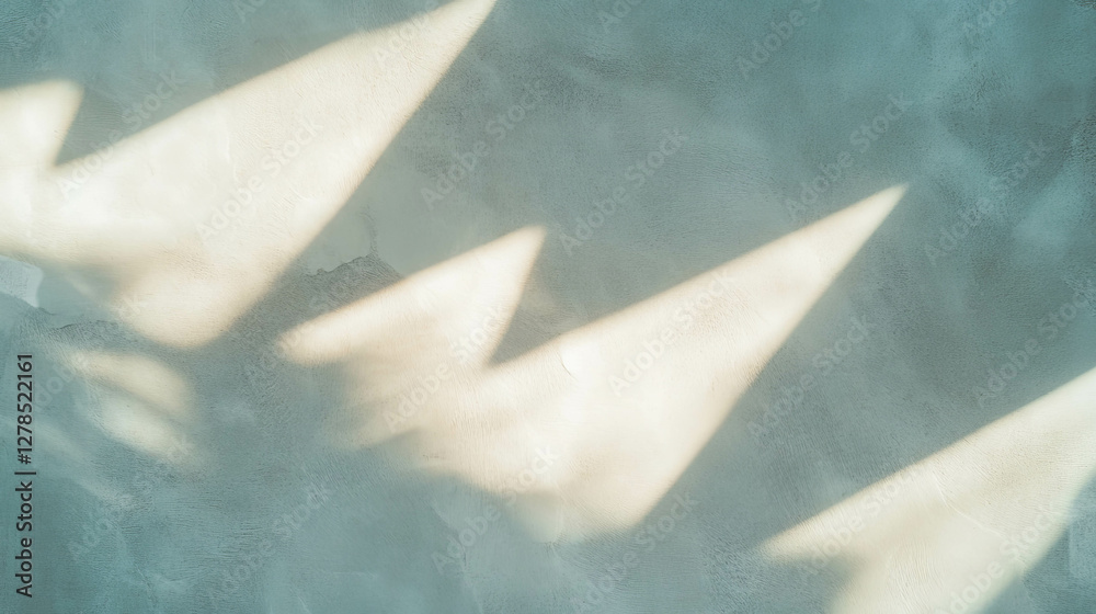 Poster subtle light and shadow on smooth clay wall surface