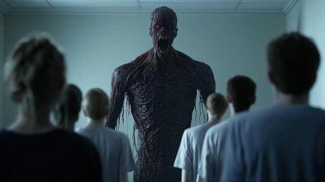 A team of scientists watch in horror as an experiment opens a rift to another dimension, releasing monstrous entities