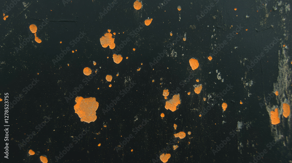 Poster abstract texture of black soot wall with dust particles for artistic design