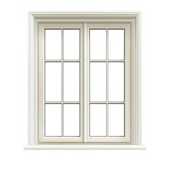 White window isolated on a Transparent background,