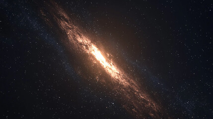 Fototapeta premium Celestial Canvas: An expansive and captivating image of a spiral galaxy, with its arms outstretched, filled with billions of stars and cosmic dust illuminated by brilliant light.