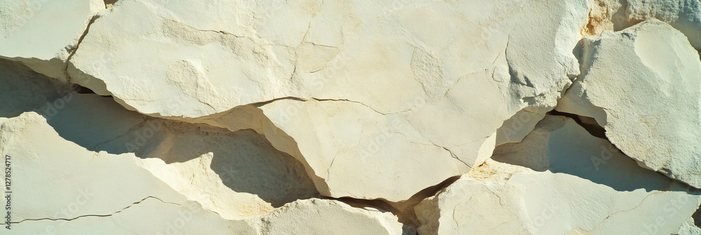 Poster beige stone wall with irregular texture for background design