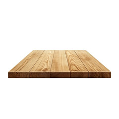 Wooden table top or shelf on a Transparent background