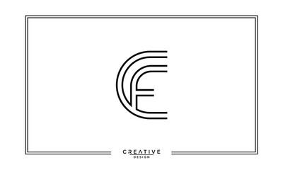 CF, FC, C, F, Abstract Letters Logo Monogram