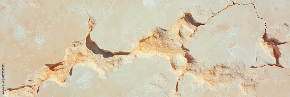 Poster tan beige rough wall texture with cracks for backgrounds or design projects