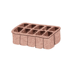 Vector Colorful Illustration of Biodegradable Pots Isolated on White Background