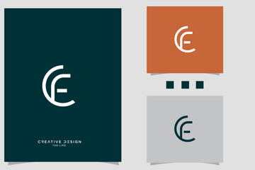 CF, FC, C, F, Abstract Letters Logo Monogram