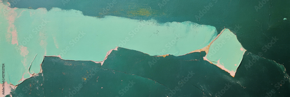 Poster abstract green and aqua paint texture with angled crosshatch for creative art and design
