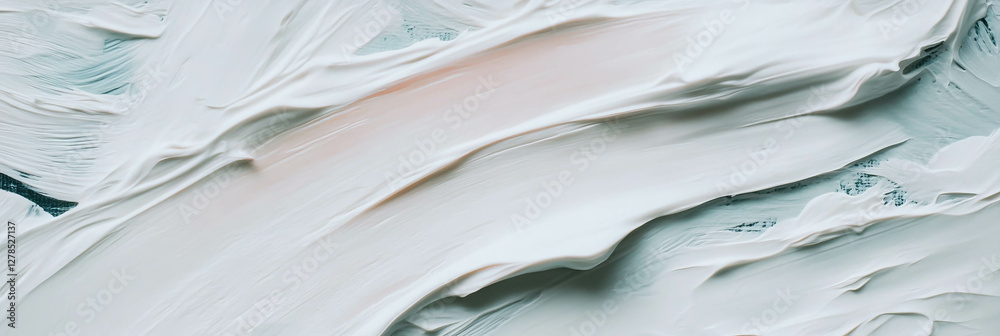 Poster abstract texture of white textured paint with angled brush strokes for art and design projects