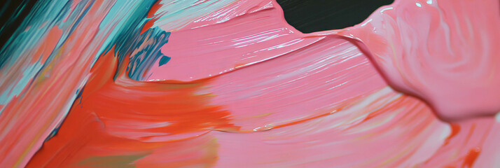 Vibrant abstract paint texture with layered palette detail