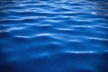 Close up of body of water with ripples blue color