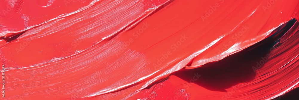 Poster vibrant abstract red paint texture with dynamic brushstrokes for creative art design