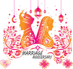 Happy marriage anniversary Design.eps