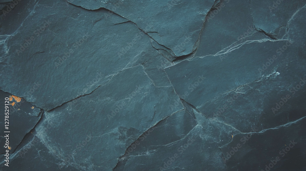 Aufkleber Natural slate tile wall texture with subtle patterns for interior design and architectural use