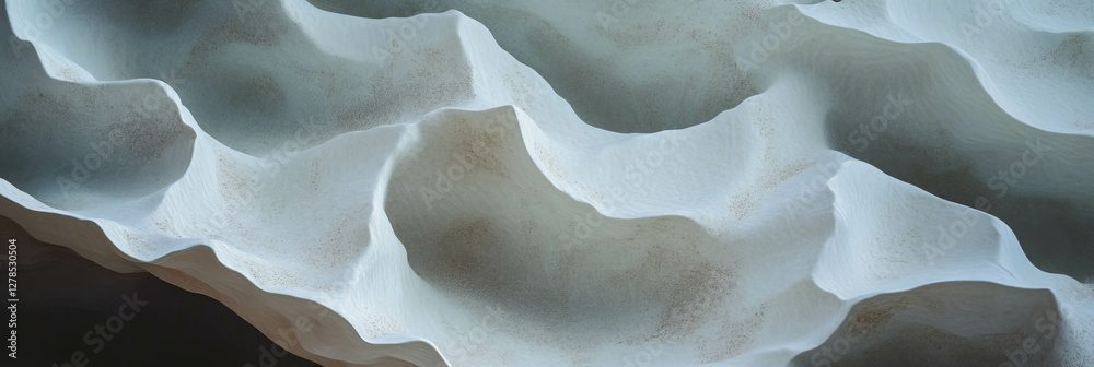 Aufkleber Abstract wave pattern on uneven dark plaster for artistic design