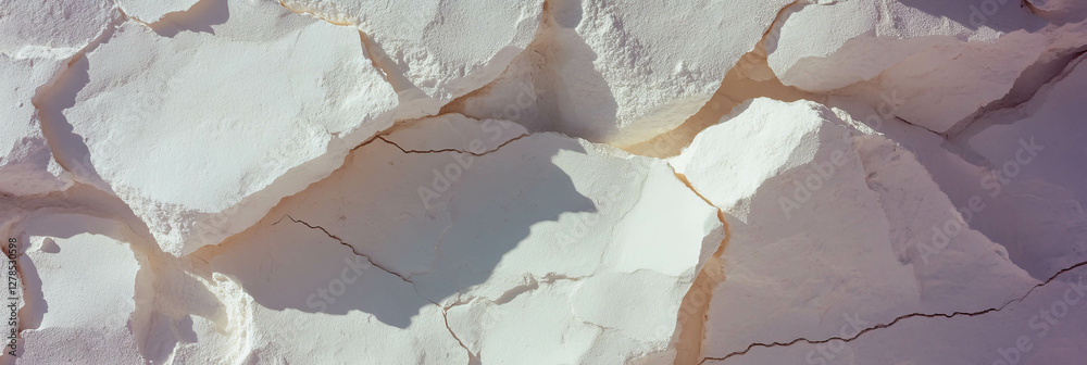 Poster abstract texture of light plaster with uneven surface and natural cracks for interior design