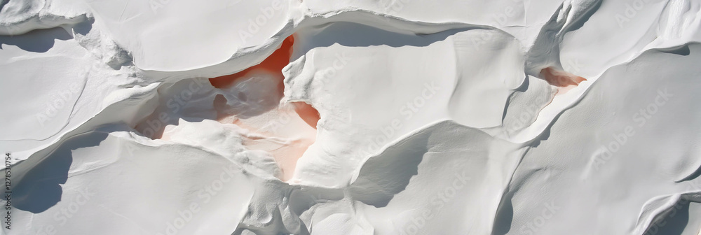 Poster Abstract textured surface of uneven white plaster with unique patterns for design