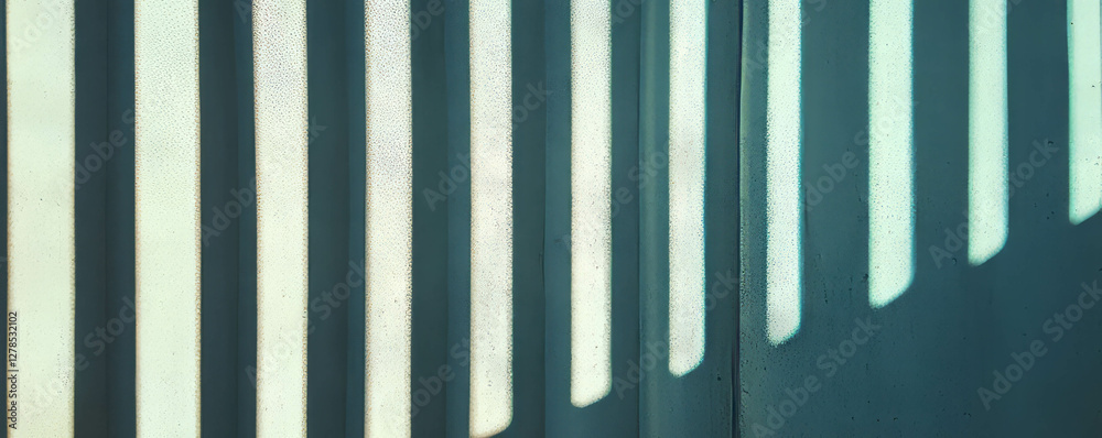 Poster Abstract vertical stripes with uneven texture in subtle light and shadow play
