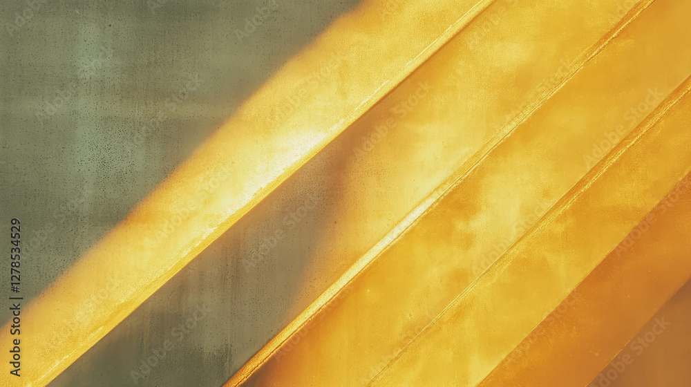 Poster Abstract texture of wall with intersecting diagonal gold lines for modern design