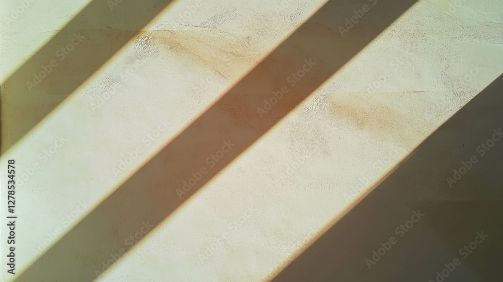 Poster Abstract wall texture with intersecting diagonal shadows for modern design and decoration