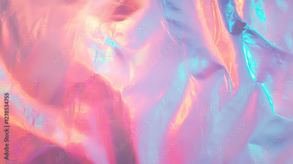 Poster Iridescent wall texture with color shift for artistic and design projects