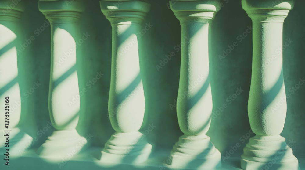 Poster elegant architectural texture featuring ornate curved molding pattern