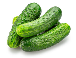 Cucumbers isolated on white background. File contains clipping path.