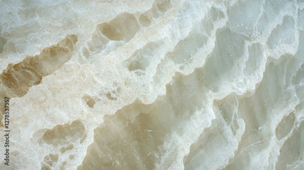 Aufkleber limestone texture with smooth water erosion patterns for natural design concepts