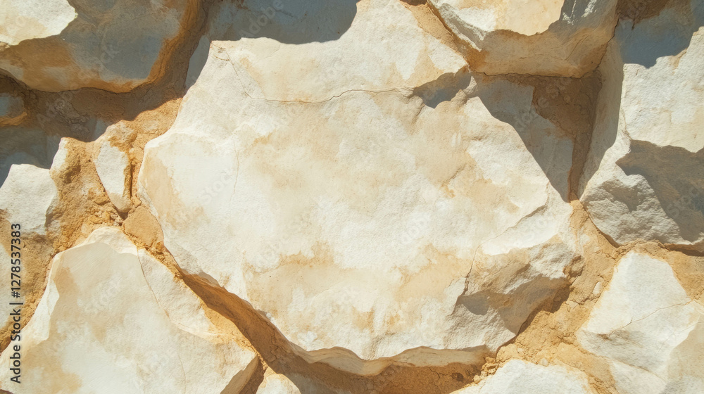Poster textured surface of water eroded limestone featuring smooth patterns and natural geological formatio