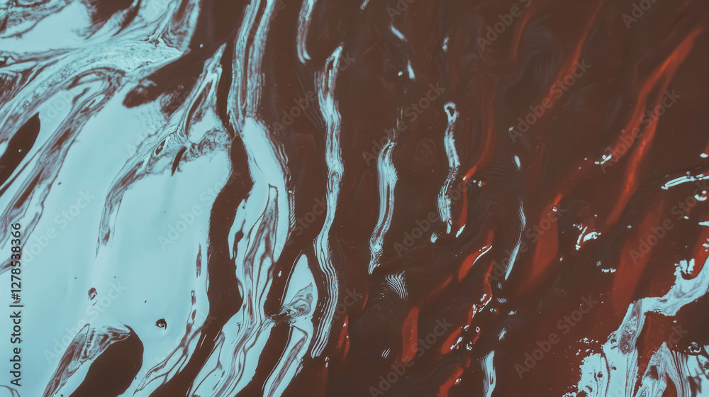 Poster Abstract texture of wet smooth mud clay wall for artistic background design