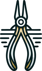 Vector Illustration of Wire Cutters