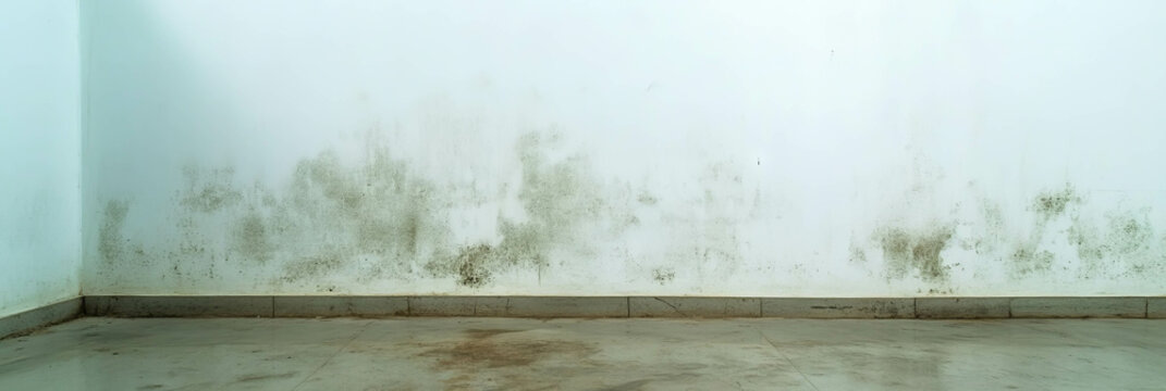 Faint mould stains on white wall texture for architectural and design concepts