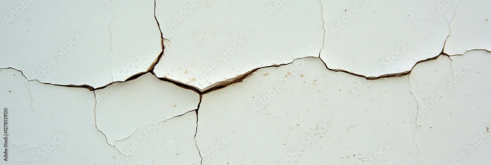 Poster textured white wall with minor scratches and cracks for background or design use