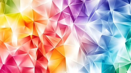 Obraz premium Vibrant Geometric Mosaic of Colorful Prism Patterns and Shapes