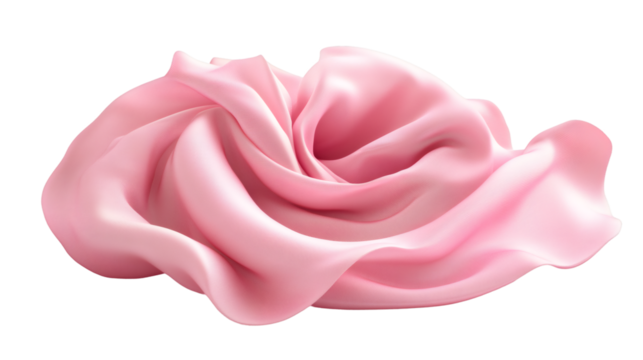 Smooth elegant pink silk or satin texture can use as wedding background with transparent background