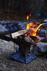 cooking on the campfire