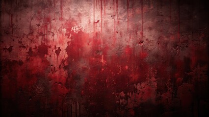 Obraz premium Dark red splattered wall with eerie atmosphere and mysterious scratches , horror, mysterious, horror, mysterious