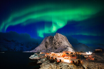 Aurora, Northen light show night sky at Norway
