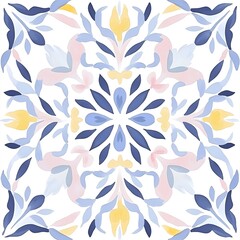 Elegant Floral Tile Pattern.