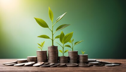A plant growing from coins symbolizes growth and investment in revenue based finance.