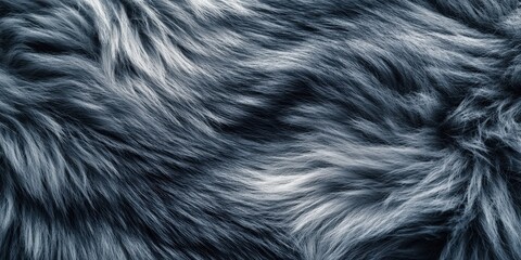 Fototapeta premium Soft, fluffy gray and white fur with a gentle sheen reflects light, showcasing its silky-smooth yet subtly textured surface